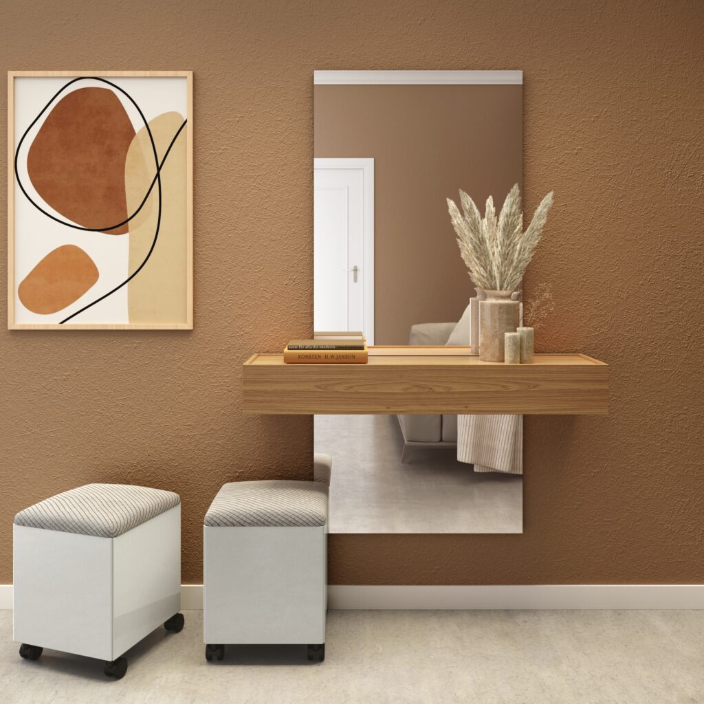 CA0102 ESPEJO-110CM C/1 CAJON - FREIJO / OFF WHITE /