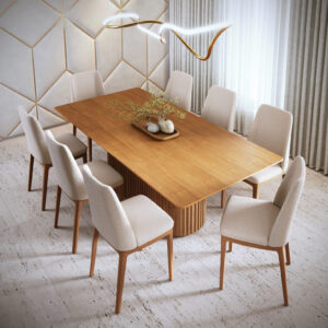MESA LIVING 2.20 TAMPO LAMINADO RETANGULAR CINAMON