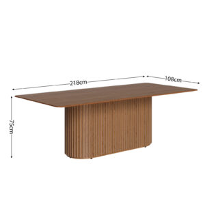 MESA LIVING 2.20 TAMPO LAMINADO RETANGULAR CINAMON - Imagen 2