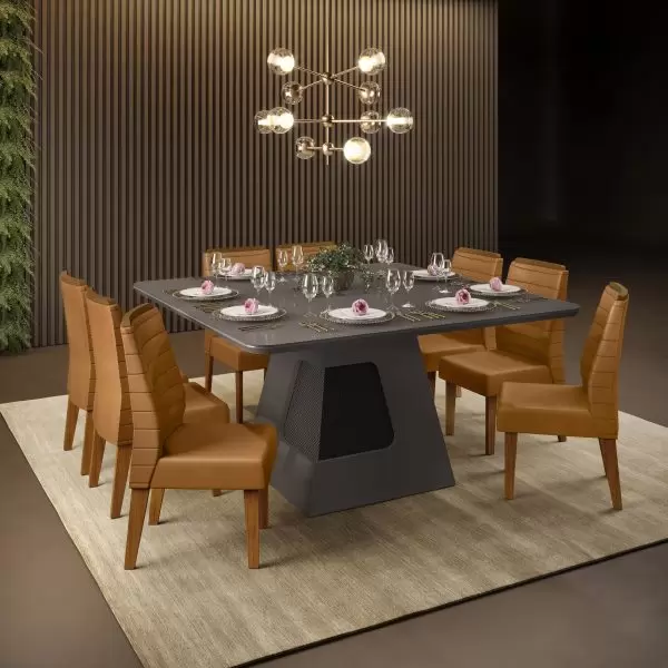 MESA DALA 1360X1360X30 CINZA URBANO/CINZA URBANO