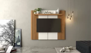 CENTRO ENT PANEL 140 CM OFF WHITE/ FREIJO