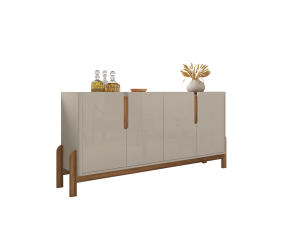 BUFFET LIZZ 170 CM 4 PUERTAS OFF WHITE HIGH GLOSS/CEDAR