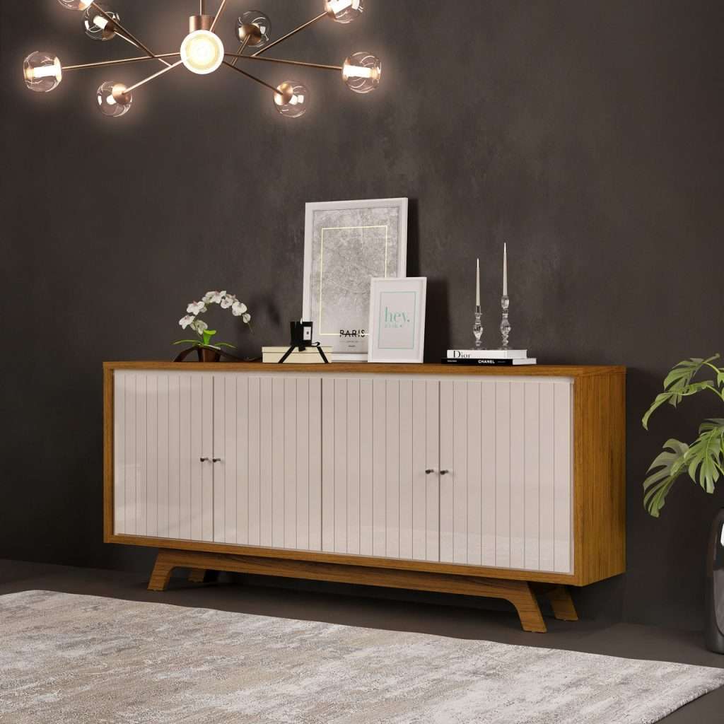 CREDENZA-BUFFET BRISE FREIJO/ OFF WHITE
