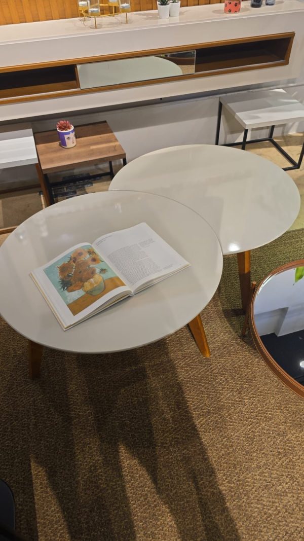 CONJUNTO DE MESA CLASSIC CENTRO LUNA OFF WHITE - Imagen 3