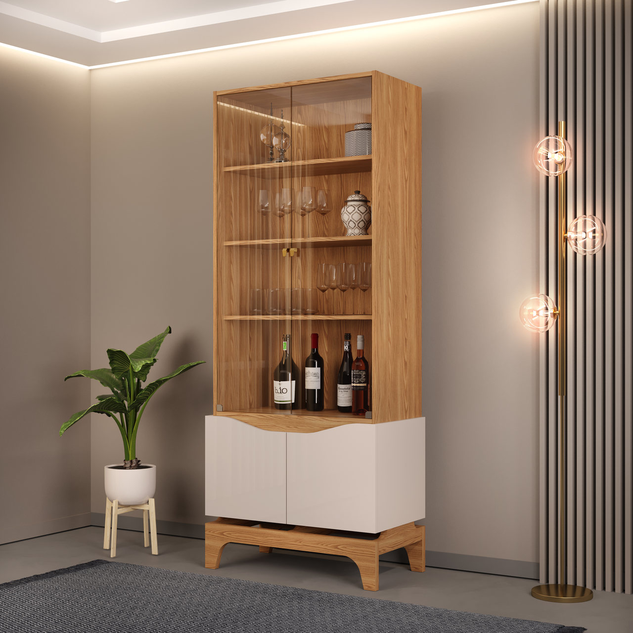 CRISTALERA NICE CEDRO/OFF WHITE