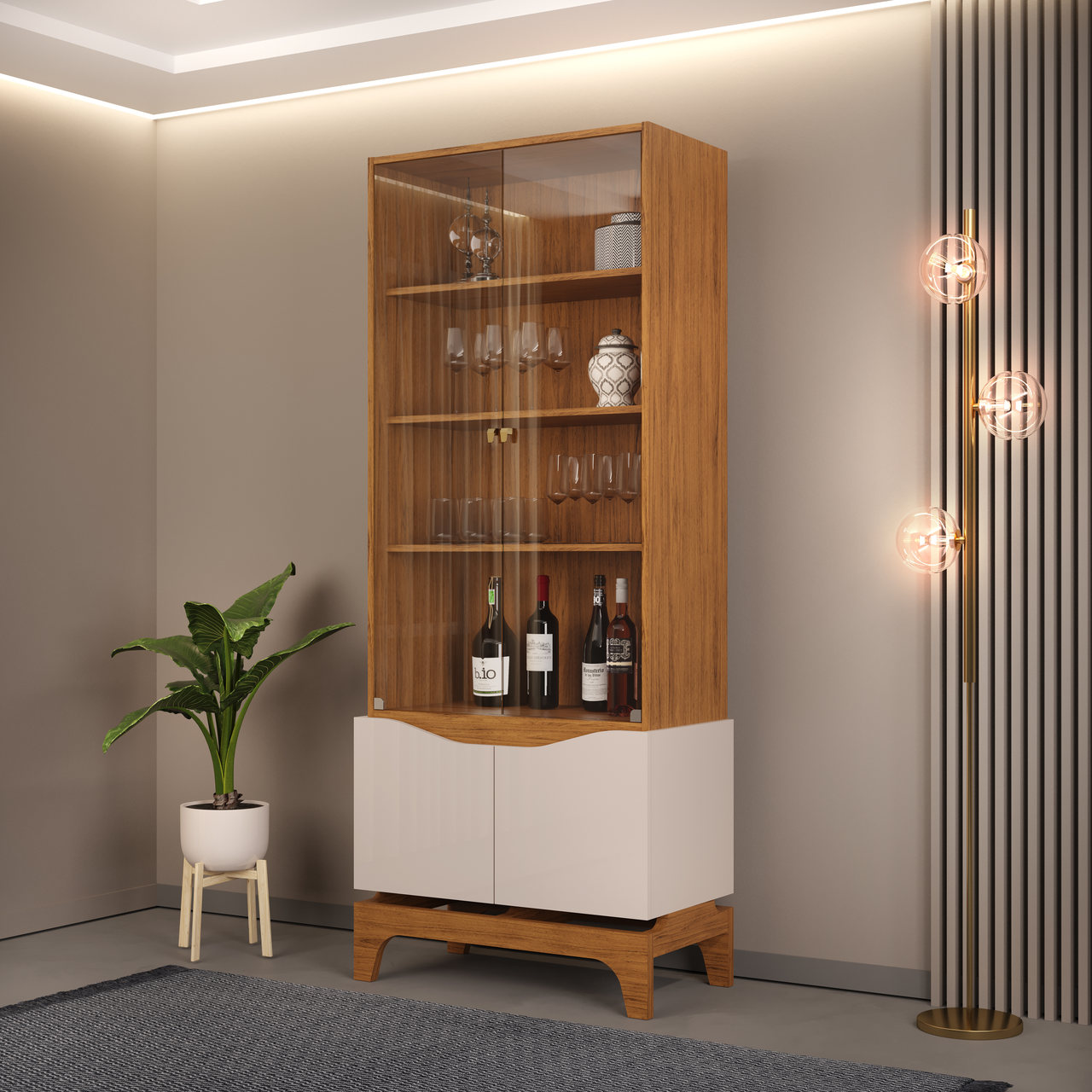 CRISTALERA NICE FREIJO/OFF WHITE