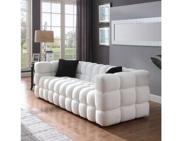 SOFA T001-3 PLAZAS PELUCHE GRIS