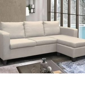 SOFA 3 POSICIONES CON CAJON CREMA