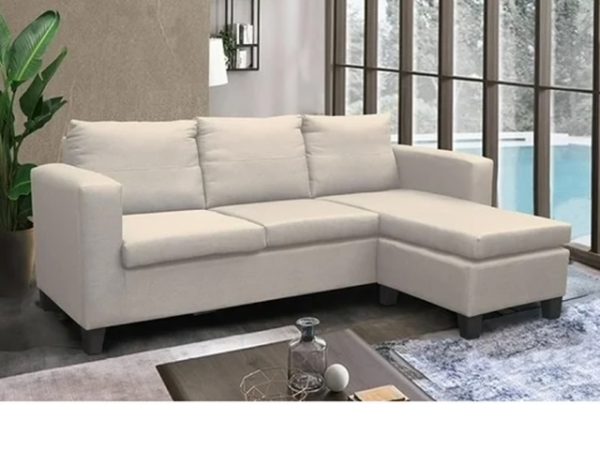 SOFA 3 POSICIONES CON CAJON CREMA