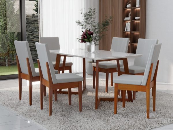JUEGO DE COMEDOR CALIFORNIA 1.60 CARAMELO CON SILLA DAKOTA
