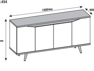 RACK GRACE 4 PUERTAS OFF WHITE - Imagen 3