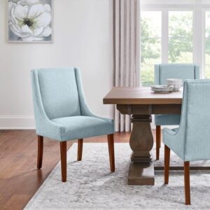 SILLA HOME DECORATORS COLLETION LEAHAM CHARLESTON BLUE UPHOLSTERED DI...