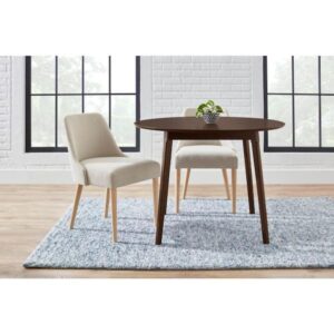 MESA DE COMEDOR STYLE WELL SAKIA SABLE BROWN WOOD ROUND DINING TABLE ...