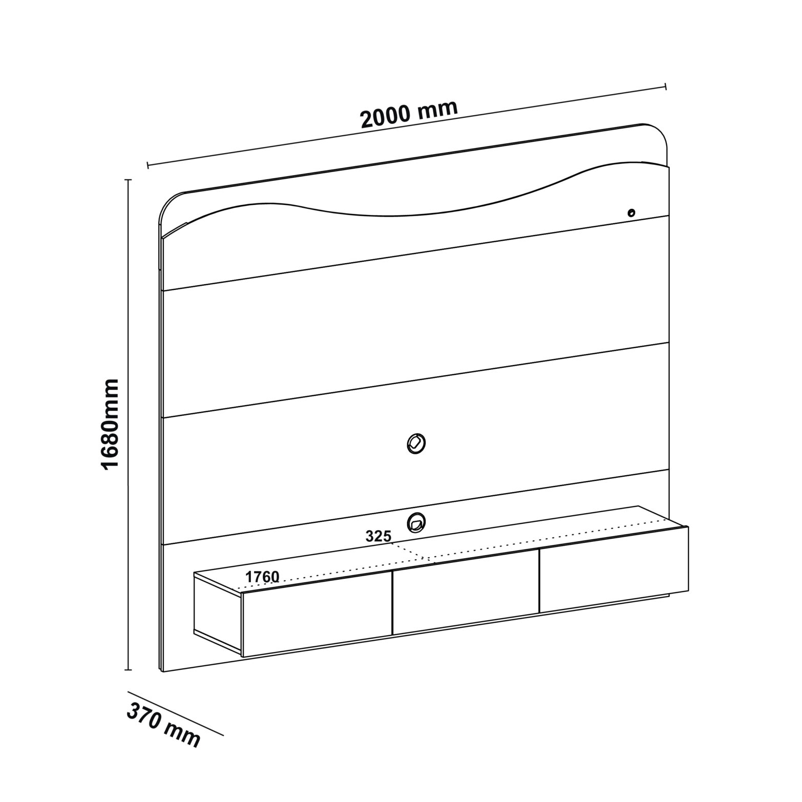 PANEL LUMIERE OFF WHITE/ROBLE - Imagen 2