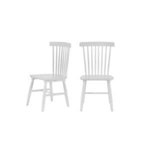 SILLA DE COMEDOR (SET DE 2) STYLEWELL WHITE WOOD WINDSOR
