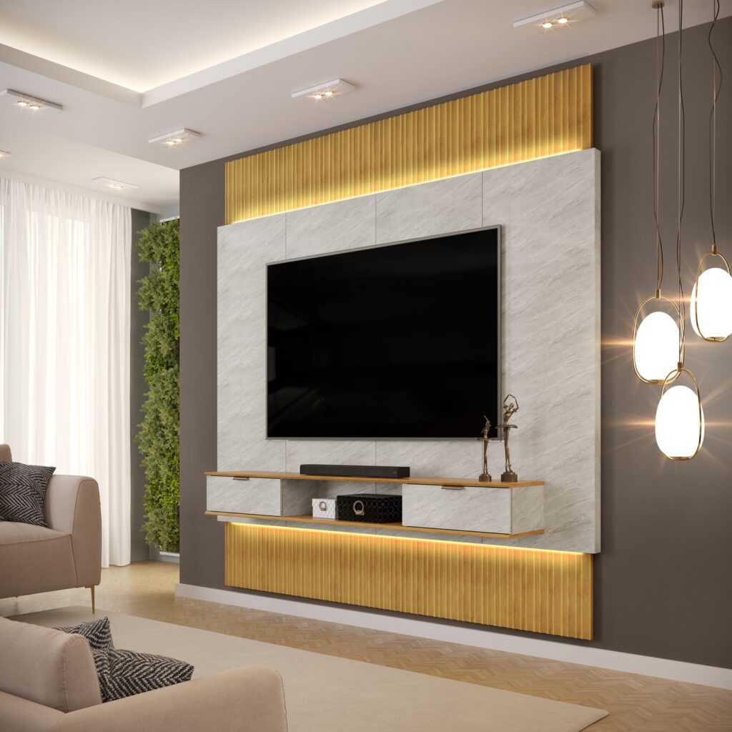 PANEL EXTENSIVEL HIT 229 CEDRO/QUARTZO