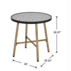 MESA DE BISTRO CON TABLERO DE CERAMICA DE 26 PULG - Imagen 2