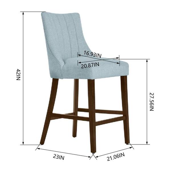 TABURETE BAR TAPIZADO SCOTSFIELD BLUE - Imagen 2