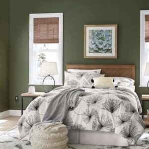 ESPALDAR STYLEWELL FERGUS PATINA WOOD FINISH QUEEN SIZE CHEVRON SLAT HEADBOARD